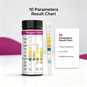 Bandelettes de test urinaire RS-10T 10-en-1 : Analyse complète de l'urine (glucose, protéines, corps cétoniques, pH, densité sanguine, leucocytes) pour usage domestique, diagnostic rénal <span class=keywords><strong>et</strong></span> diabétique - Product Image 5