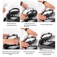 Sac à dos de transport pour chat en tissu Oxford, style capsule spatiale transparente, respirant, grande capacité, portable, pour voyage, vente en gros