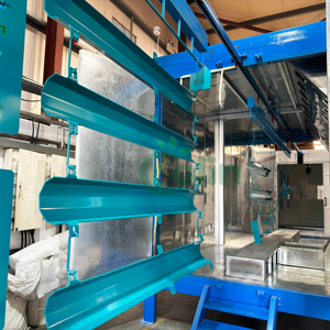 Four automatique de revêtement en <span class=keywords><strong>poudre</strong></span> pour panneaux métalliques en acier Usines de fabrication utilisées Composants du noyau du moteur PLC Cabines de pulvérisation Nouveau - Product Image 1