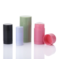15G 30G 50G 75G emballage plastique rond à bille anti-transpirant parfumé solide bâton baume corps déodorant bâton en stock