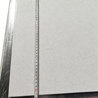 Panel de Techo de Yeso Ignífugo Cuadrado Moderno, Laminado con PVC, con Rejilla para Techo, para Decoración Interior de Hoteles y Apartamentos