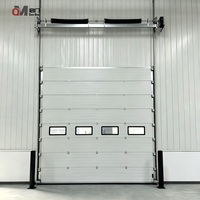Porte sectionnelle électrique à ouverture latérale QIMEN Cutedoor, style industriel moderne, certifiée CE, résistante au vent, en aluminium, 60 dB