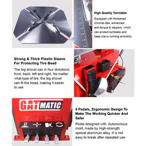 Máquina cambiadora de neumáticos de coche neumática de servicio pesado GATmatic Equipo de taller automotriz portátil - Product Image 6