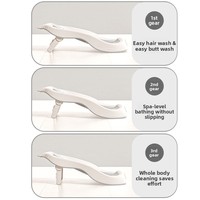 Support de Bain Universel pour Bébé avec Capteur de Température, Siège Inclinable Antidérapant en Plastique pour Nouveau-né