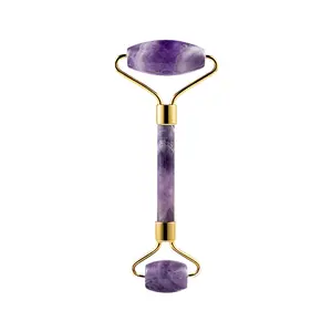 Trends 2024 Ideas Innovative Unique Amethyst Purple Jade Roller Guasha Massage Promotional Gift For Cosmetics Jewelry Clients