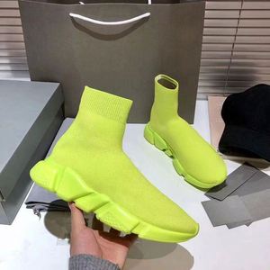 Zapatillas Deportivas de Alta Calidad, Diseño de Lujo, Transpirables, Moda Casual para Hombre, Botas Planas para Mujer, Zapatillas de Running con Tejido Negro Tipo Calcetín - Product Image 1