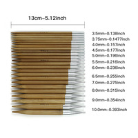 Ensemble d'aiguilles à tricoter circulaires interchangeables, 12 paires, en bambou carbonisé, polies à la main, dorées, détachables, pour le tricot de pulls DIY
