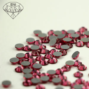 Diamantes de imitación de fijación en caliente de grado C ASFA110 Rose Premium a granel cristales de hierro brillantes para accesorios artesanales de ropa - Product Image 1