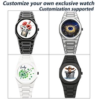 Montre-bracelet OEM personnalisable, cadran sur mesure, cadeaux promotionnels personnalisés, montre DIY pour impression de photos de famille