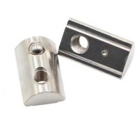 Tuerca en T M5 M6 M8 con Resorte y Bola, Tuerca Elástica para Ranura de Perfil de Aluminio 3030 4040