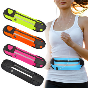 Sac banane de sport multifonctionnel imperméable avec fermeture éclair, bande réfléchissante, <span class=keywords><strong>ceinture</strong></span> réglable, design <span class=keywords><strong>portable</strong></span> pour la course, le fitness et les activités de plein air - Product Image 5