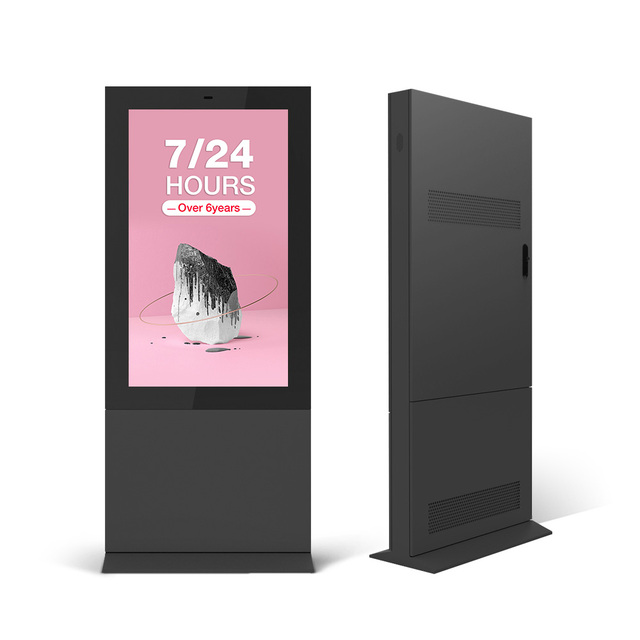 55-Inch Waterproof Android Digital Signage Displays 3000nits Floor-Standing Outdoor Advertising LCD Display for Retail Store