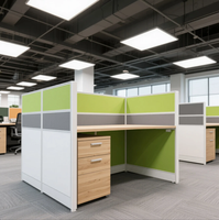 Cabine de travail moderne de style industriel pour 2, 4, 6, 8 personnes Bureau pliable en bois du fournisseur de meubles d'usine