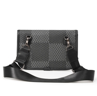 Herfst-Winter Nieuwe Aankomst Mode Custom Logo Crossbody Tas Minimalistisch Weven Print Casual Heren Schoudertas Voor Dagelijks Gebruik