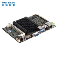 Placa base SBC de 3,5 "sin ventilador compatible con Intel Pentium J2900 CPU de cuatro núcleos 8G + 128G Wifi y BT Win 10 IOT para pantalla Digital 1920x1080