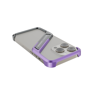 Boneruy thiết kế mới M09 kim loại màu tím không khung điện thoại Bìa Hợp kim nhôm điện thoại di động Trường hợp đối với iPhone 16 Pro Max trường hợp - Product Image 6