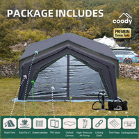 Tente gonflable de luxe Coody Hub Station Air - Noire, pour camping familial en plein air, glamping, installation facile, tente portable