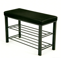 Banc à chaussures moderne en fer à double couche avec rangement pour le salon, meubles de maison, étagères à chaussures pour la maison