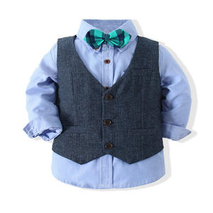 Conjuntos de 3 Piezas de Camisa, Chaleco y Pantalones para Bebés y Niños Pequeños, Ropa Formal para Niños, Trajes para Bodas y Fiestas, Conjunto de Ropa de Boutique para Niños - Product Image 5