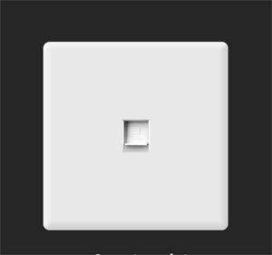 High Quality White Pc Panel <b>Uk</b> Wall TV and Computersocket Plate - Product Image 2