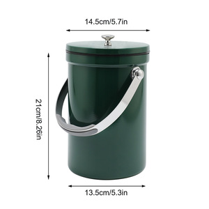 Peinture haut de gamme 0.8 gallons 2.8L acier inoxydable alimentaire <span class=keywords><strong>Compost</strong></span> Bin comptoir cuisine ver avec filtres à charbon pour cuisine - Product Image 3