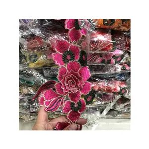 Yeni tasarım dekoratif renkli çiçek dantel
