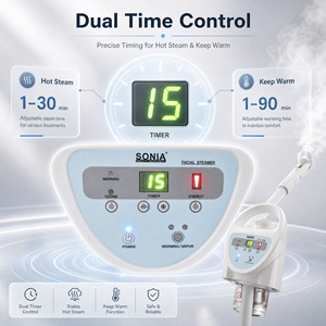 Nuovo Vaporizzatore Facciale Digitale Cosmetico all'Ozono con Stativo Macchina per la Pulizia Profonda della Pelle - Product Image 4
