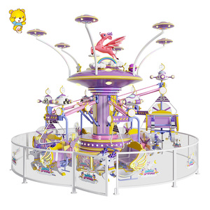 Sillas voladoras Adventure de fibra de vidrio con iluminación colorida para centros comerciales y atracciones turísticas 12 jugadores - Product Image 5