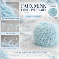 Kundenspezifisches Farbiges Langhaar-Kunstfell-Garn 100% Nylon Flauschiger Wimpern-Effekt-Faden für Pullover Private Label OEM