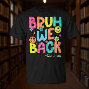 Camiseta gráfica Retro Book Lover para adultos, unisex, manga corta, cuello redondo, estampado digital con temática de biblioteca - Product Image 3