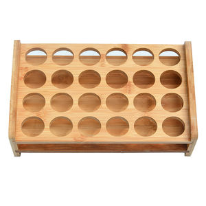 Ensemble de 24 verres à shot en porcelaine de bambou moderne avec plateau de rangement et verres à whisky et tequila transparents pour les fêtes, les clubs et les bars - Product Image 6