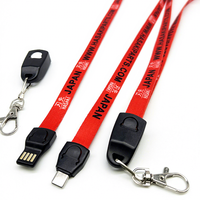 Promotionnel 3 en 1 Charge Rapide USB Câble Type-c De Charge Doux Règle Porte-clés Date Câbles Polyester Longes Avec Logo Personnalisé