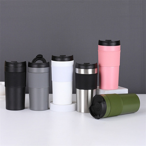 Cafetière à piston portable en acier inoxydable SUS304 noir, tasse à café isolée sous vide avec filtre, vente en gros - Product Image 6