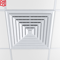 Pièces de système CVC, persiennes en aluminium résidentielles, retour d'air, alimentation, grilles de plafond, diffuseurs d'air et évents de toit d'évacuation