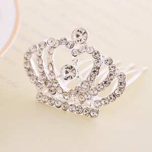 BELLE WORLD Couronne de princesse coréenne pour enfants <span class=keywords><strong>avec</strong></span> strass, accessoire de cheveux électroplaqué pour filles - Product Image 5