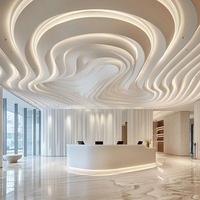 Paneles de Techo Metálicos Modernos, Diseño Artístico Industrial, Resistentes al Fuego, Insonorizados, Rejilla de Techo para Almacenes