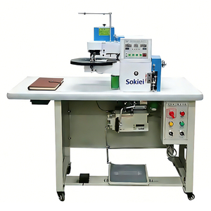 Macchina Automatica per Piegatura Bordi in Pelle e Tessuto con Sistema di Incollaggio, Doppia Funzione per Borse, Quaderni e Scarpe - Product Image 1