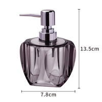 Distributeur de savon liquide en acrylique 220 ml avec pompe en acier inoxydable, fabriqué en Chine – Bouteille en acrylique pour salle de bain et toilettes