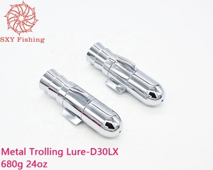 Señuelo de Pesca SXY FISHING D30LX, Cromado en Cobre, para Pesca de Arrastre, Cebo de Agua Media con Cabeza de Chorro y Hélice, Sin Anzuelos, para Pesca en Agua Salada - Product Image 4