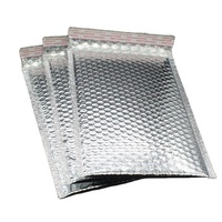 Bolsas de plástico para correo de burbujas autoadhesivas, de papel metálico sobre acolchado, muestra gratis, bolsa de burbujas recubierta de aluminio para mensajería