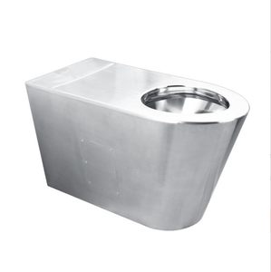 Toilettes pour handicapés en acier inoxydable 304 P-trap montées au sol avec dispositif d'accoudoir - Product Image 1