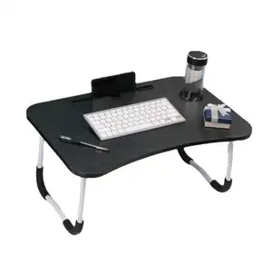 पोर्टेबल समायोज्य तह लैपटॉप डेस्क टेबल सोफे बिस्तर कार्यालय लैपटॉप डेस्क कंप्यूटर नोटबुक ट्रे बिस्तर टेबल 54.5x36x26.5cm खड़े हो जाओ