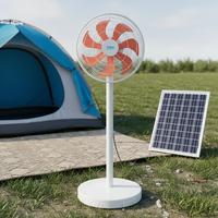 Ventilateur sur pied portable à énergie solaire rechargeable DC 12V avec télécommande WiFi pour téléphone portable, idéal pour l'extérieur et facile à ranger