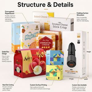 Cajas de Cartón Corrugado Personalizadas FX, Caja Cuadrada de Cartón, Papel Mate Artístico, Impresión a Cuatro Colores, Troqueles - 21 Patentes, Más de 20 Años de Experiencia - Product Image 2