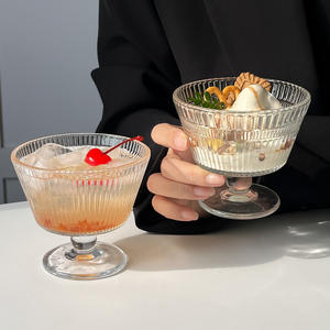 <span class=keywords><strong>Bol</strong></span> en Verre Rétro Minimaliste pour Usage Domestique, Idéal pour Yaourt, Flocons d'Avoine, Petit-Déjeuner, Dessert, Milkshake, Boissons de Restaurant et Fêtes - Product Image 3