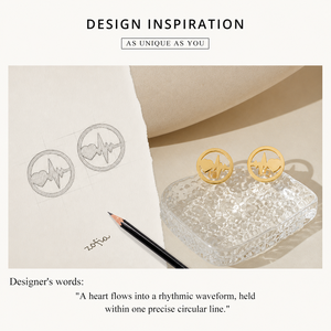 Pendientes de Acero Inoxidable con Forma de Corazón, Chapados en Oro de 14K al Vacío, 12 mm, Joyería con Diseño de Onda de Corazón - Product Image 4