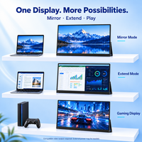 Moniteur portable 23,8 pouces pour ordinateur portable, OEM ODM, 120Hz, 144Hz, 1080P, 2.5K, 4K, personnalisé, IPS, support métallique, double USB C, pour jeux PC et travail