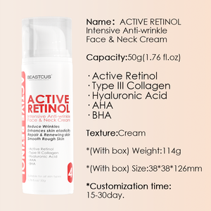 OEM Anti-envejecimiento Día Noche Hidratante Hombres Mujeres Ácido hialurónico Hidratante Retinol Colágeno <span class=keywords><strong>Crema</strong></span> <span class=keywords><strong>Cuello</strong></span> Cara <span class=keywords><strong>Crema</strong></span> antiarrugas - Product Image 6