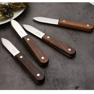Cina vendita 304 in acciaio inox coltello ostrica piccolo strumento con manico in legno ispessito multiuso ostrica apertura gadget pratico - Product Image 3