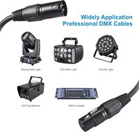 Câble DMX personnalisé avec connecteurs XLR 3 broches mâle/femelle en métal pour transmission de signal pour éclairage DJ, éclairage de scène et projecteurs mobiles